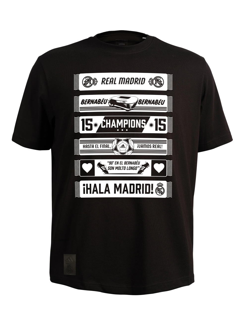 Mens adidas Scarves T-Shirt Black